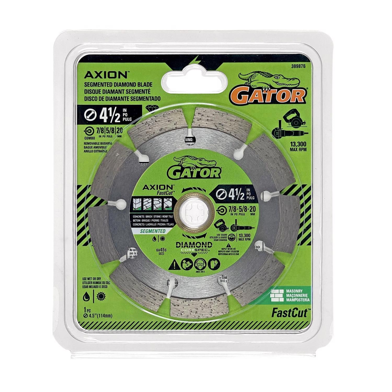 Gator SmoothCut 4-1/2 in. D X 5/8 and 7/8 in. Diamond Segmented