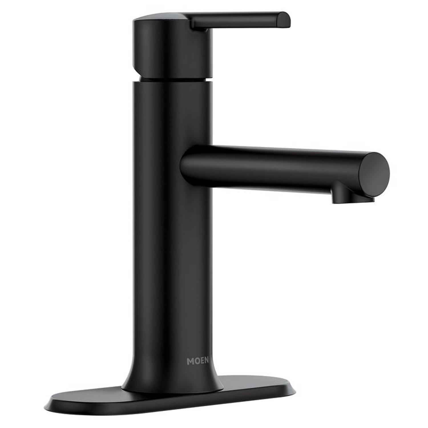 Arlys One-Handle Low Arc Low Profile Bathroom Faucet - Matte Black