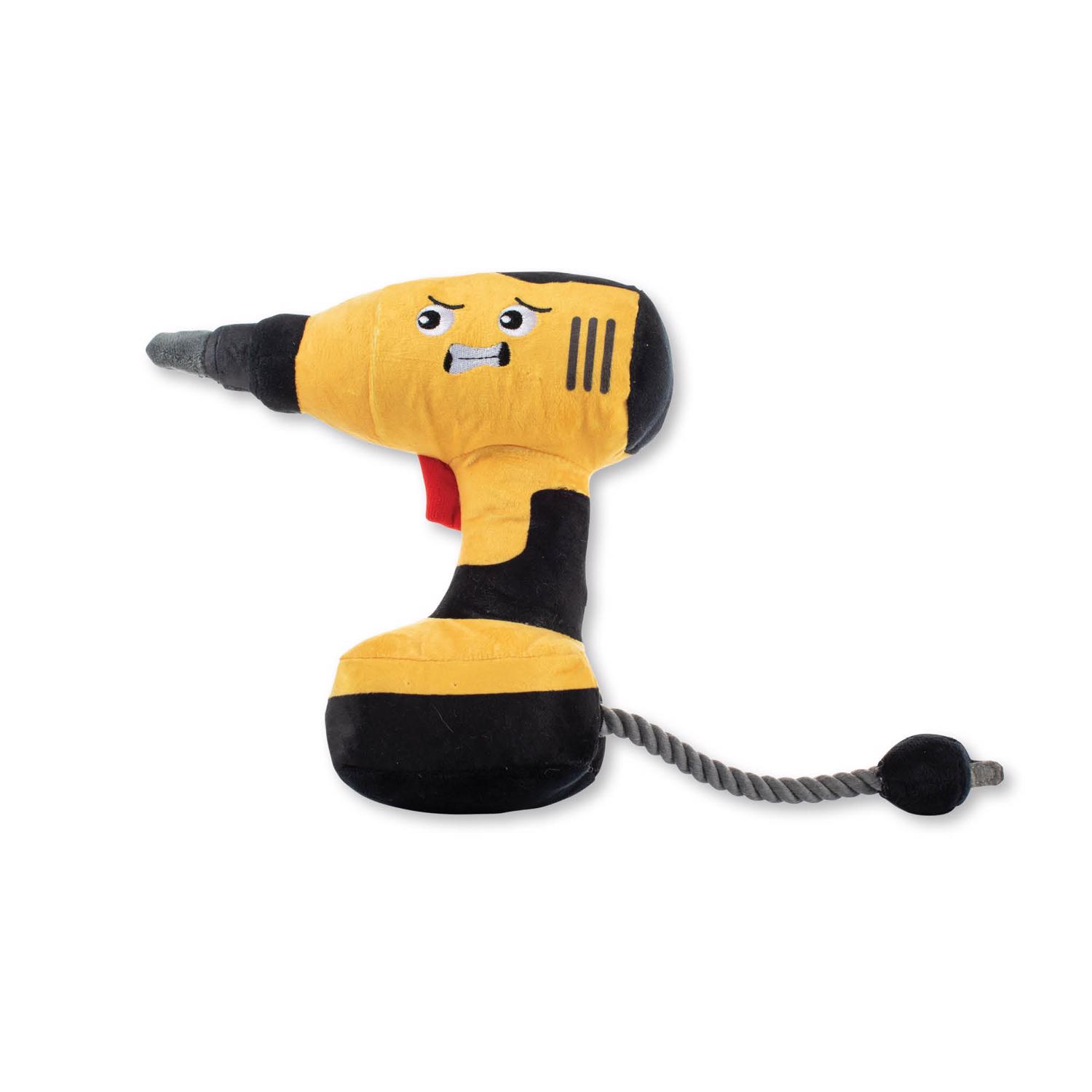 Pet Shop by Fringe Studio Wagsdale For Dog Black/Yellow Plush Power Through Dog Toy 1 pk