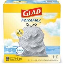 Glad Force Flex 13 gal. Fresh Tall Kitchen Bags Drawstring 110 pk