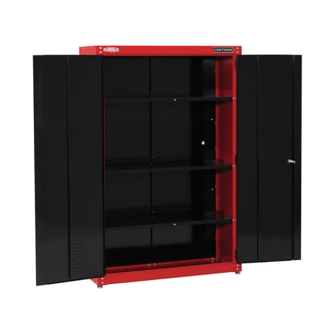 CRAFTSMAN 74 in. H X 48 in. W X 18 in. D Black/Red Steel Storage