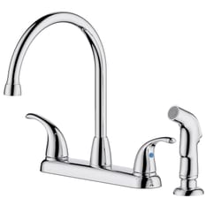 Oakbrook Collection Pacifica Two Handle Chrome Kitchen Faucet Side Sprayer Included