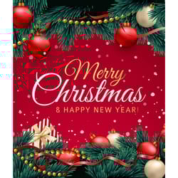 Garage Celebrations Merry Christmas and Happy New Year 7 ft. x 8 ft. Garage Door Cover