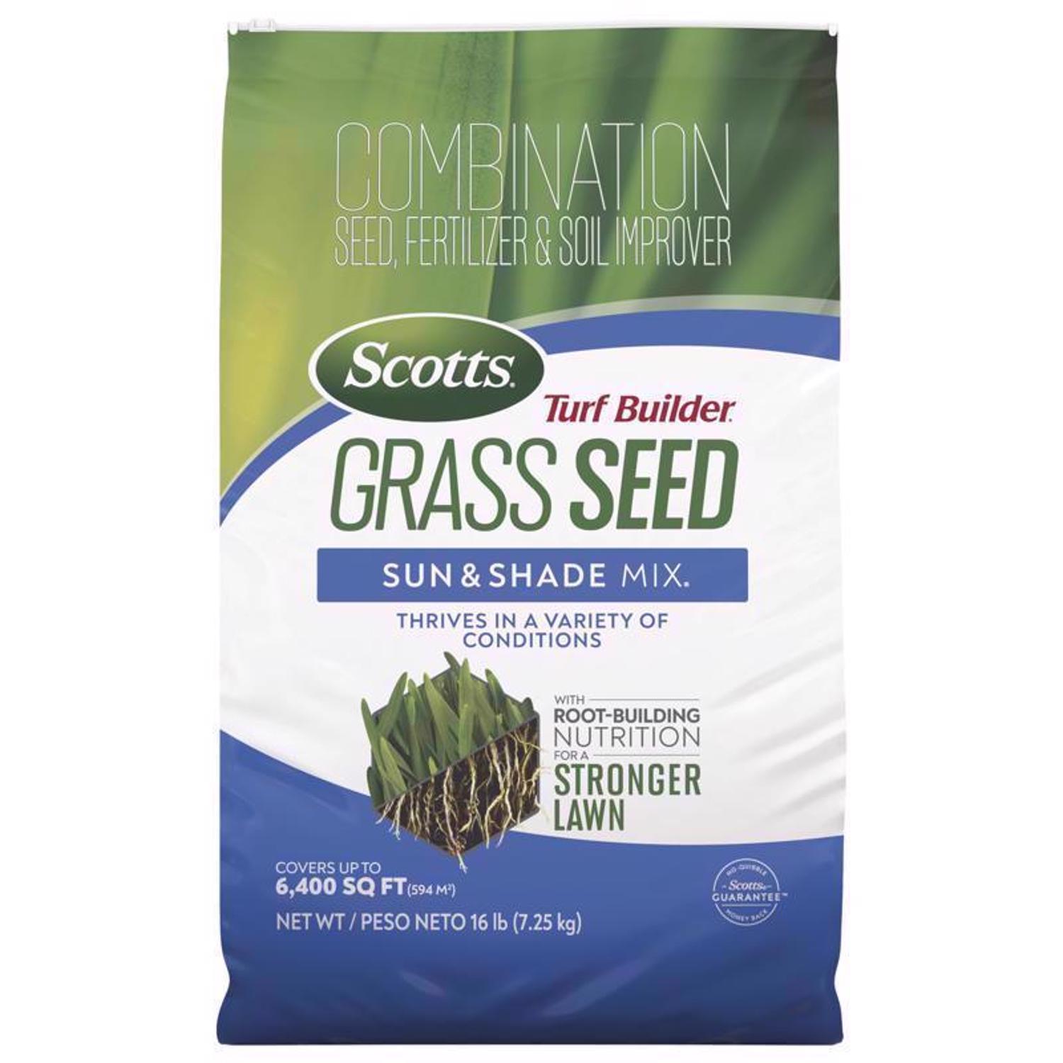 Scotts Turf Builder Mixed Sun or Shade Grass Seed 16 lb Mfr# 18057