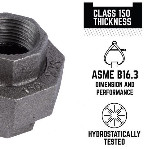 STZ Industries 3/4 in. FIP each X 3/4 in. D FIP Black Malleable
