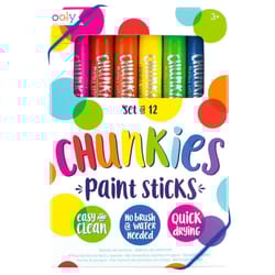 OOLY Chunkies Paint Sticks Assorted 12 pc