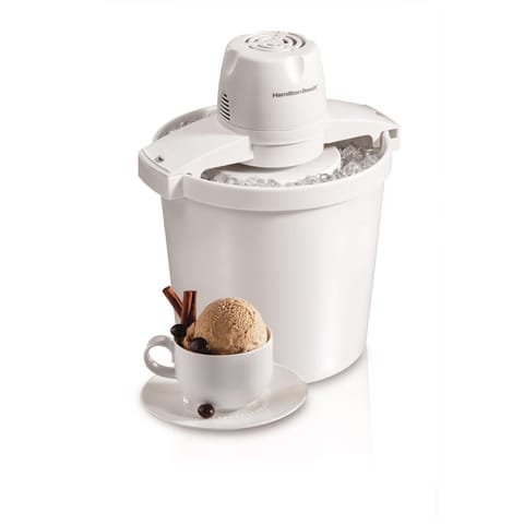 Hamilton Beach White 4 qt Ice Cream Maker 15.3 in. H X 12.5 in