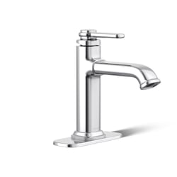 Kohler Envelu Polished Chrome Modern Single-Handle Bathroom Sink Faucet 4 in.