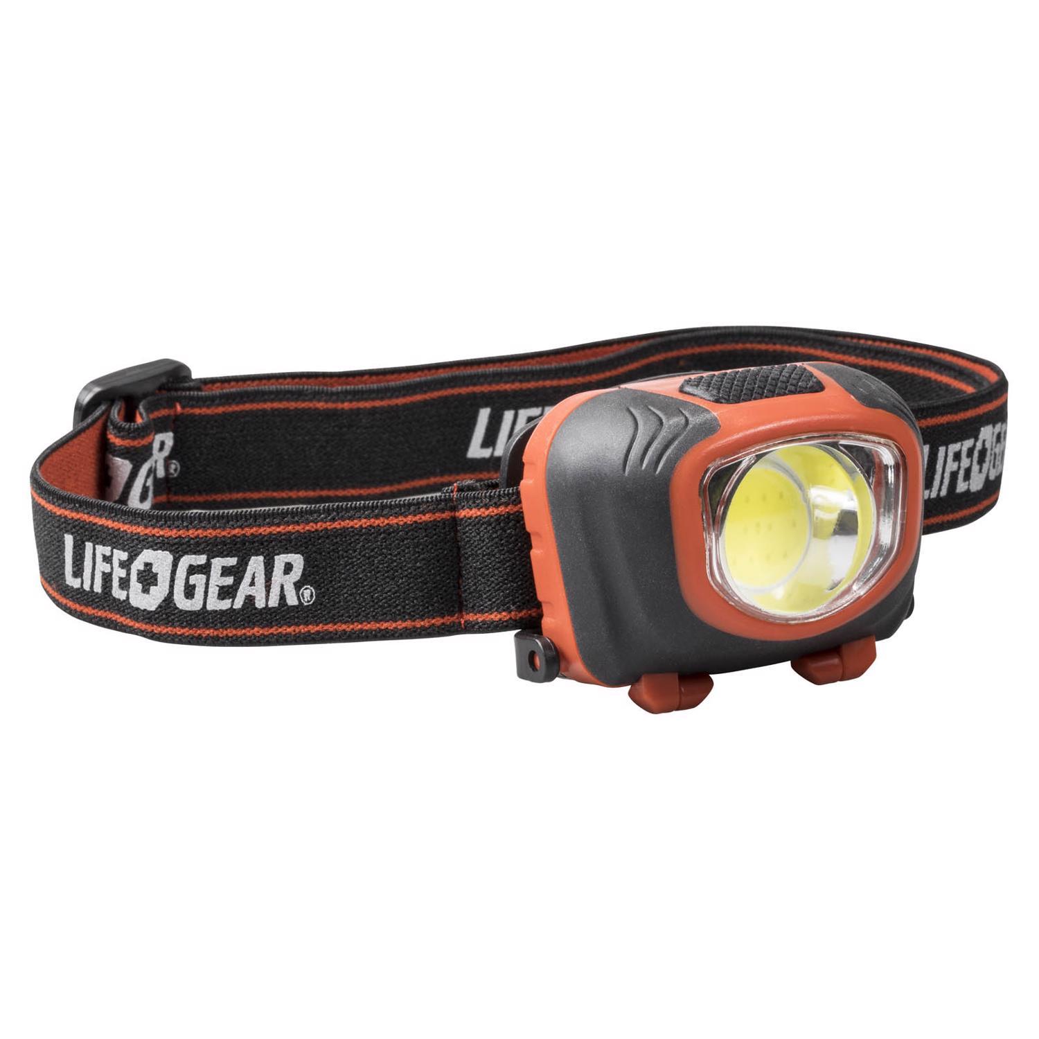 Photos - Flashlight Life+Gear Storm Proof 260 lm Black/Red LED Head Lamp AAA Battery 413765
