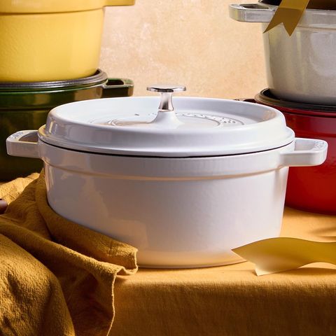 Staub Cast Iron Dutch Oven 9.45 in. 4 qt White Mfr# 1004212 - Ace