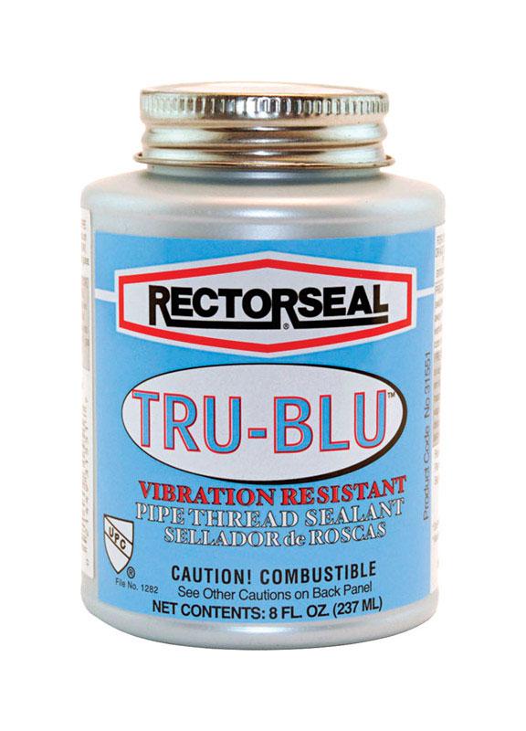 Pipe Thread Sealant 9.6 fl oz, Brush-Top Can, Tru-Blu, Blue, Paste