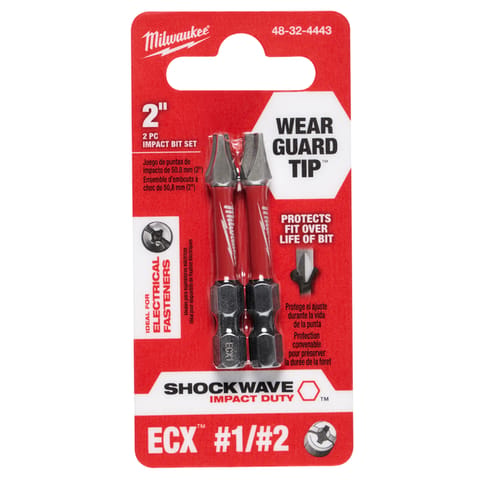 Milwaukee Shockwave ECX 1 and 2 X 2 in. L Impact Power Bit Set