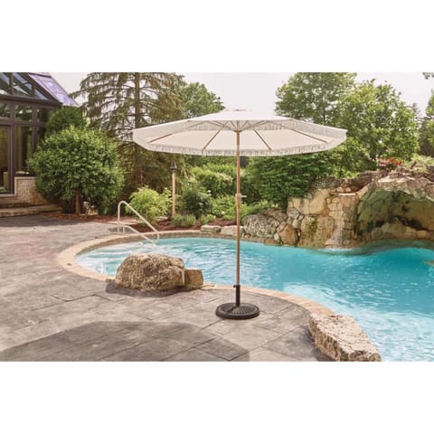 9 foot white patio umbrella MASTERCANOPY ft Replacement Canopy for 8 Ribs-Creamy Canopy Only and white design is more sophisticated and clean Living Accents 9 ft. Tiltable