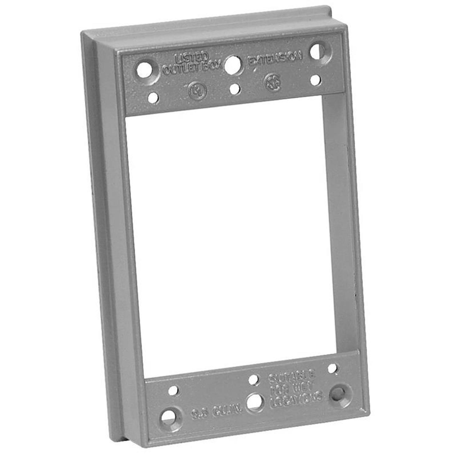 Sigma Engineered Solutions New Work 9.5 cu in Rectangle Metallic Extension Ring Gray
