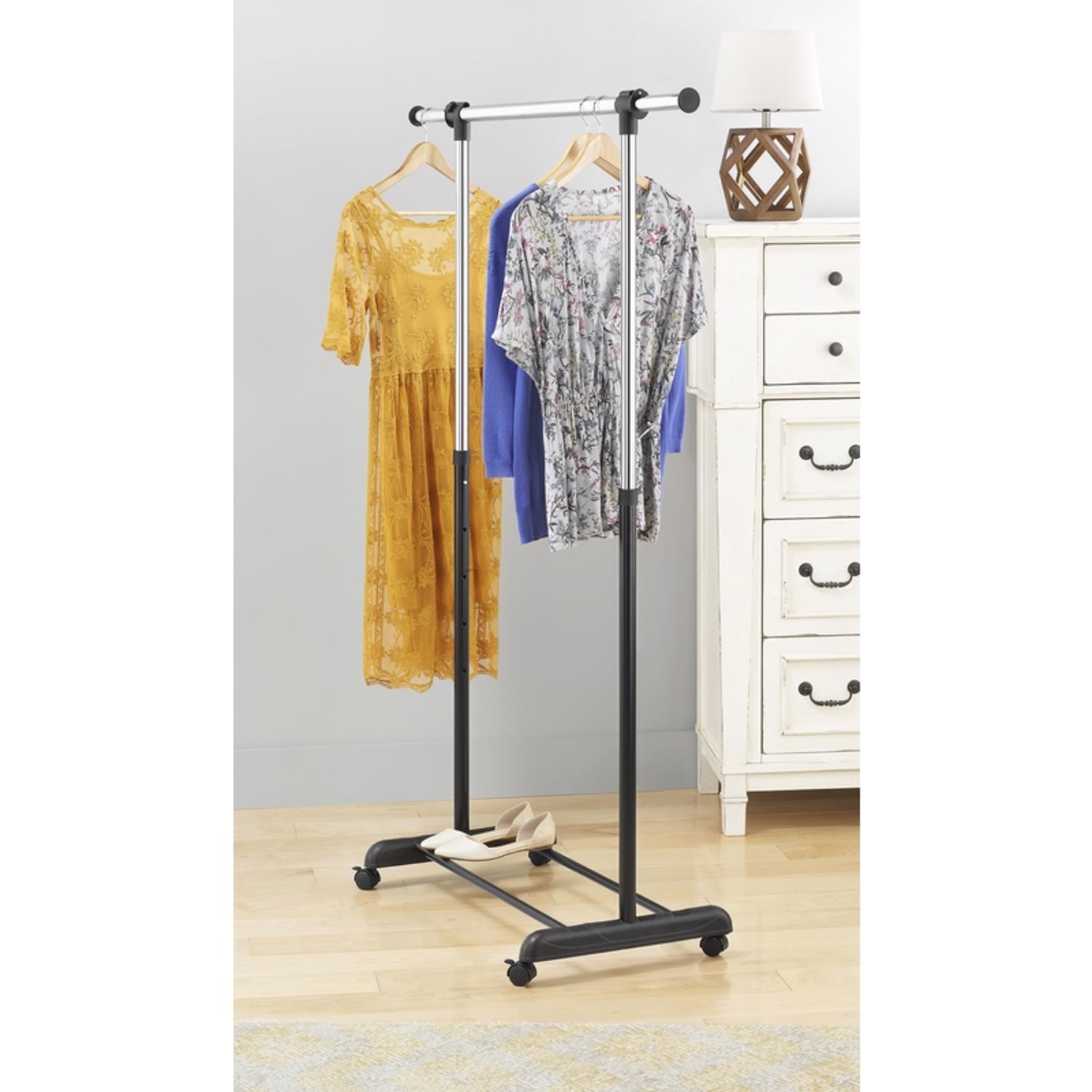 Whitmor 64.5 in. H X 17.3 in. W X 47.62 in. L Metal Garment Rack