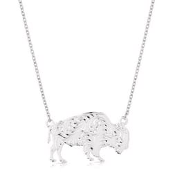 Montana Silversmiths Women's Buffalo Silhouette Silver Necklace