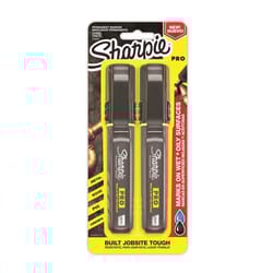 Sharpie PRO Black Chisel Tip Permanent Marker 2 pk