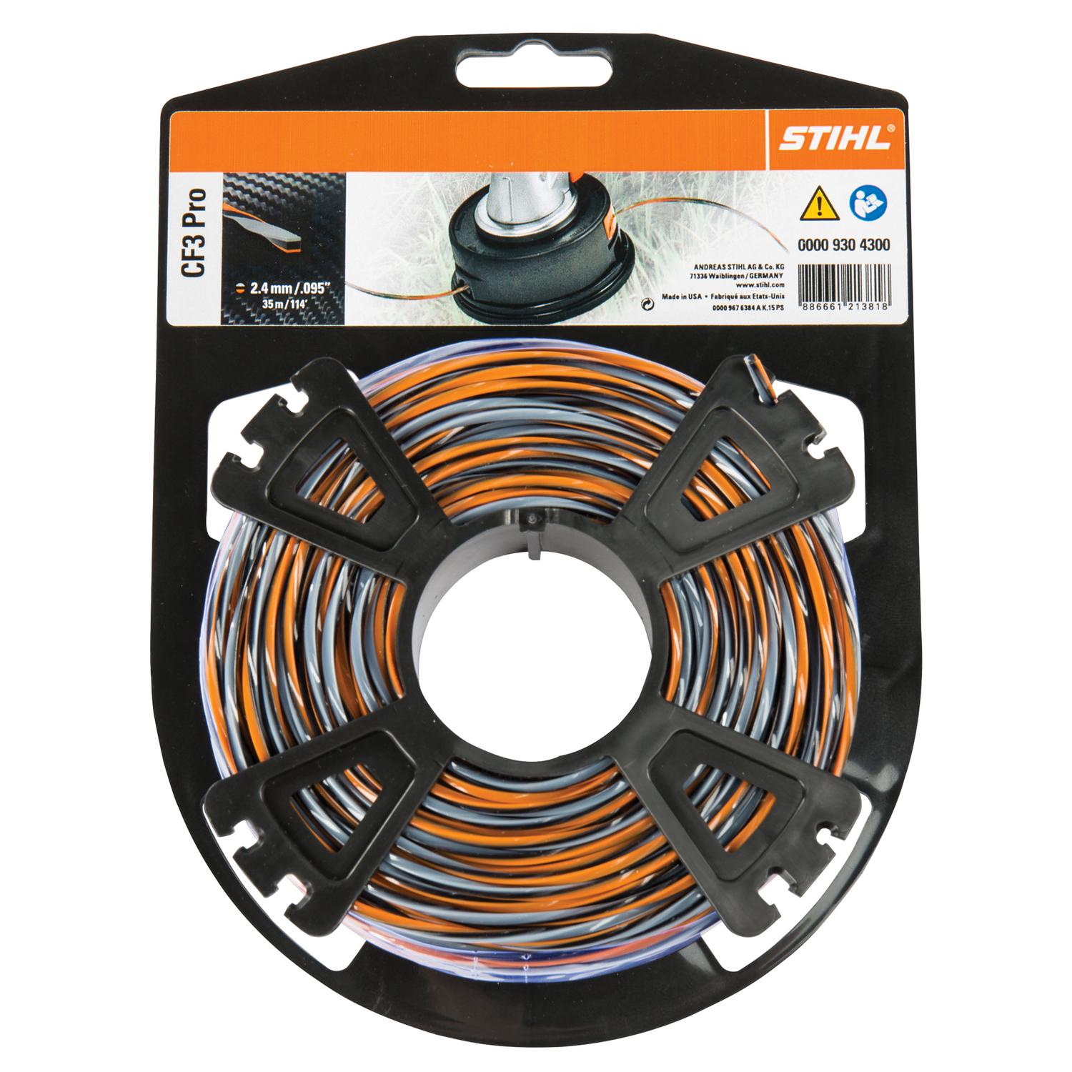 STIHL CF3 Pro 0.095 in. D X 114 ft. L Trimmer Line Mfr# 9304300