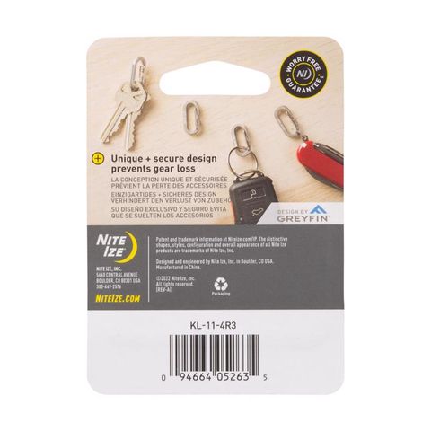 小物 karabiner Nite Ize MicroLink Stainless Steel Silver Gated Carabiner Key