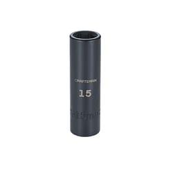 CRAFTSMAN 15 mm X 1/2 in. drive Metric 6 Point Deep Impact Socket 1 pc