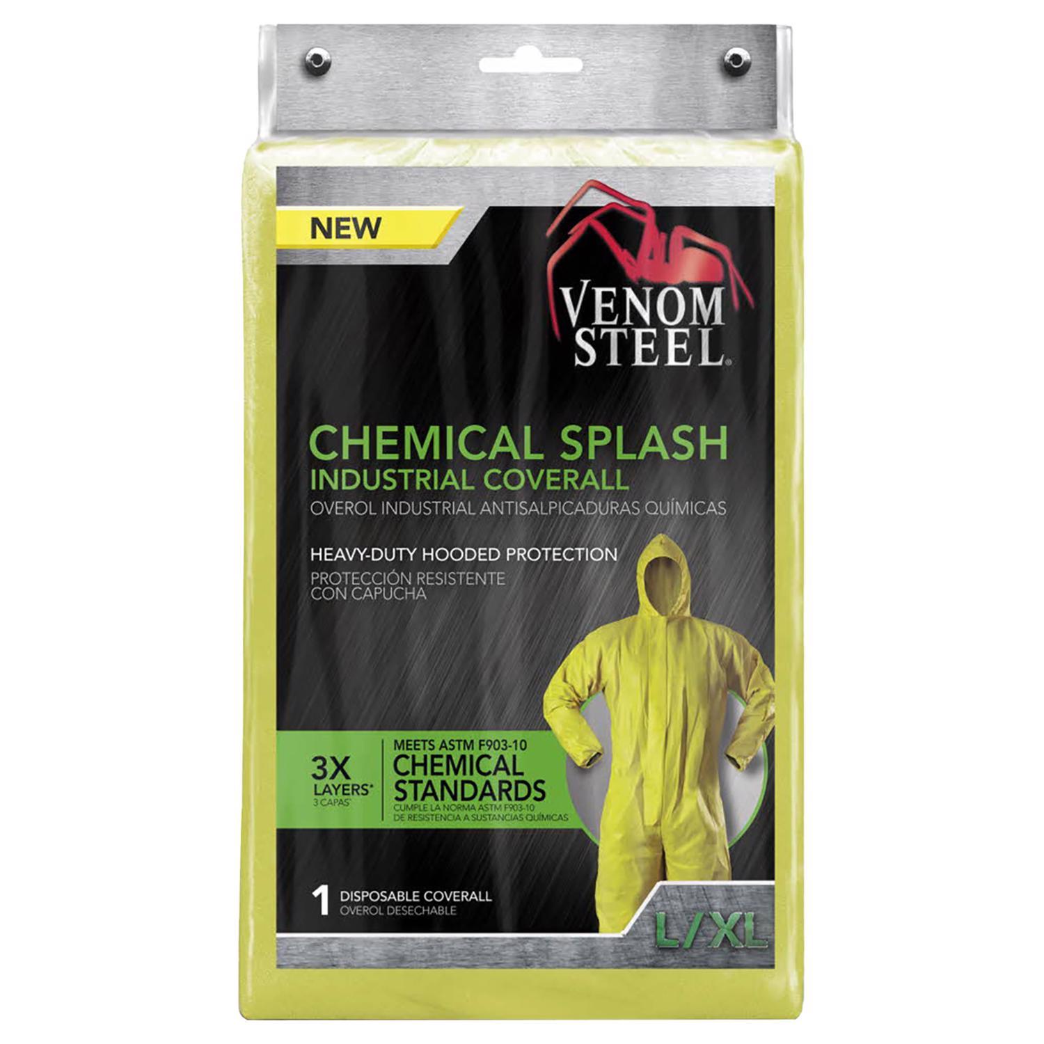 Venom Steel Unisex Microporous Bi-Laminate Coveralls Yellow L/XL 1