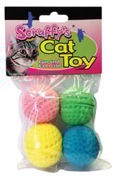 Scruffys For Cat Assorted Foam Sponge Balls Cat Toy Large 4 pk