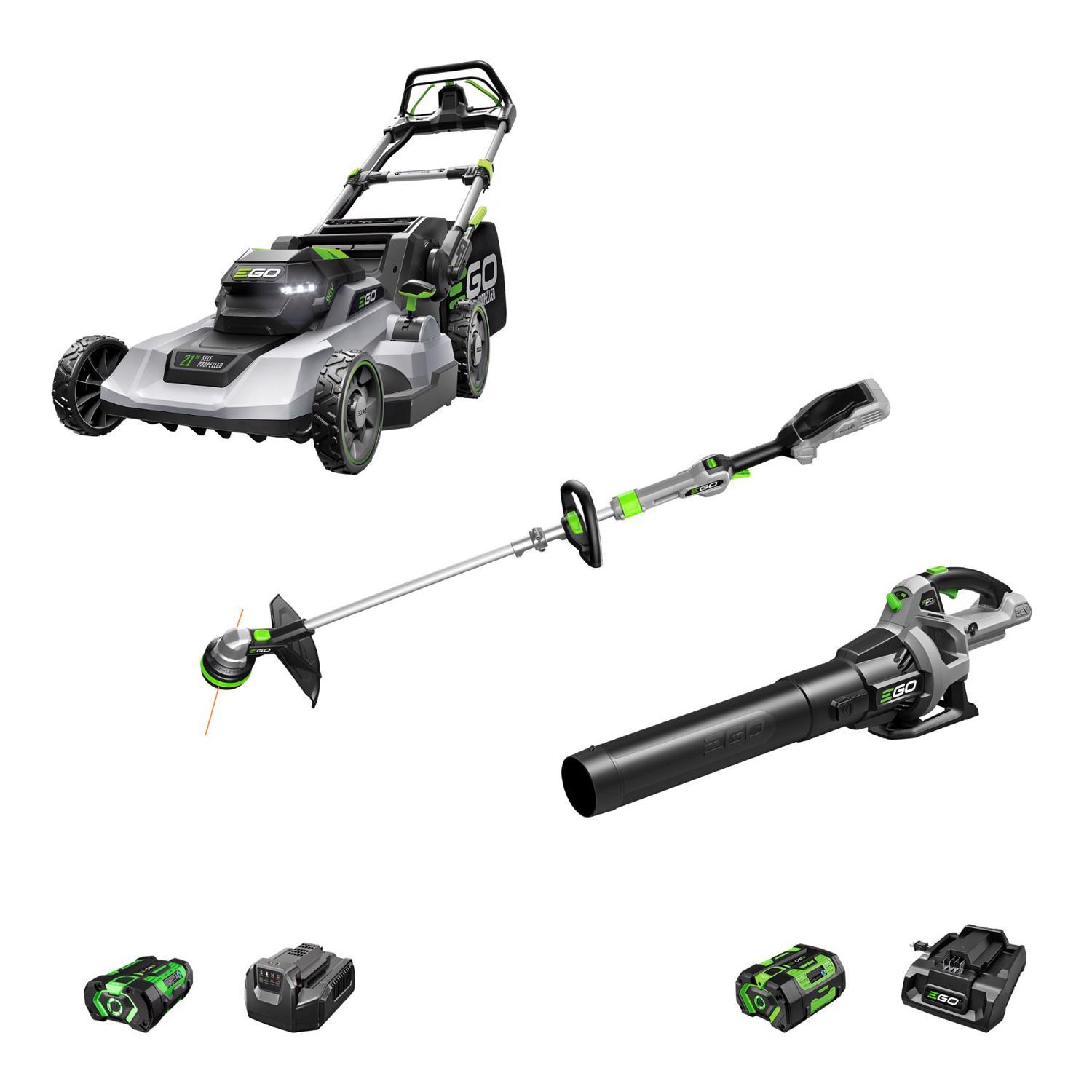 EGO Mower with String Trimmer & Blower