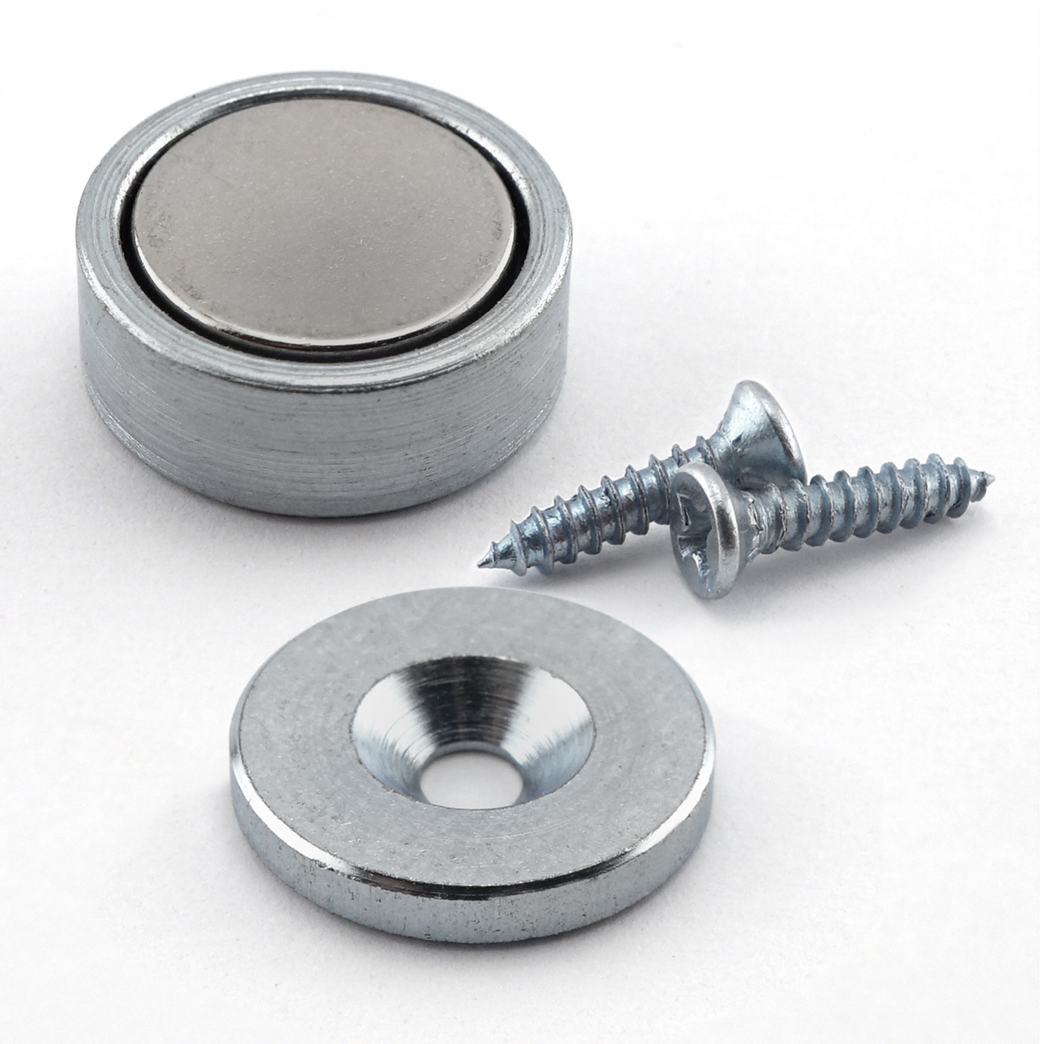 Magnet Source .25 in. L X .625 in. W Silver Super Latch Magnets 16 lb. pull 2 pc