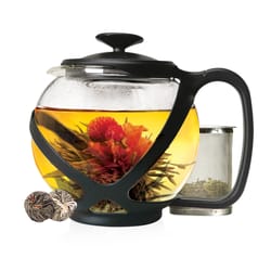 Primula Tempo Round Black Glass 40 oz Tea Kettle