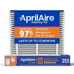 AprilAire 20 in. W X 25 in. H X 4 in. Synthetic Fiber 13 MERV Pleated Air Cleaner Cabinet Air Filter