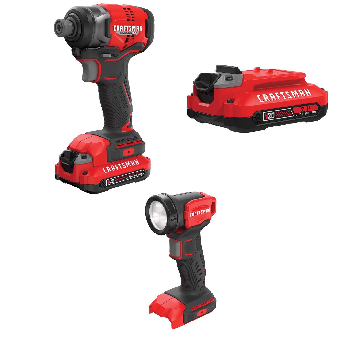 craftsman v20 20-volt max 2500-lumen led rechargeable power tool flashlight Work Light, Spotlight Flashlight, 2,500 Lumens, Spotlights Handheld, Cordless, Only (CMCL060B) Handheld Flashlights by CRAFTSMAN Craftsman light is 50% off