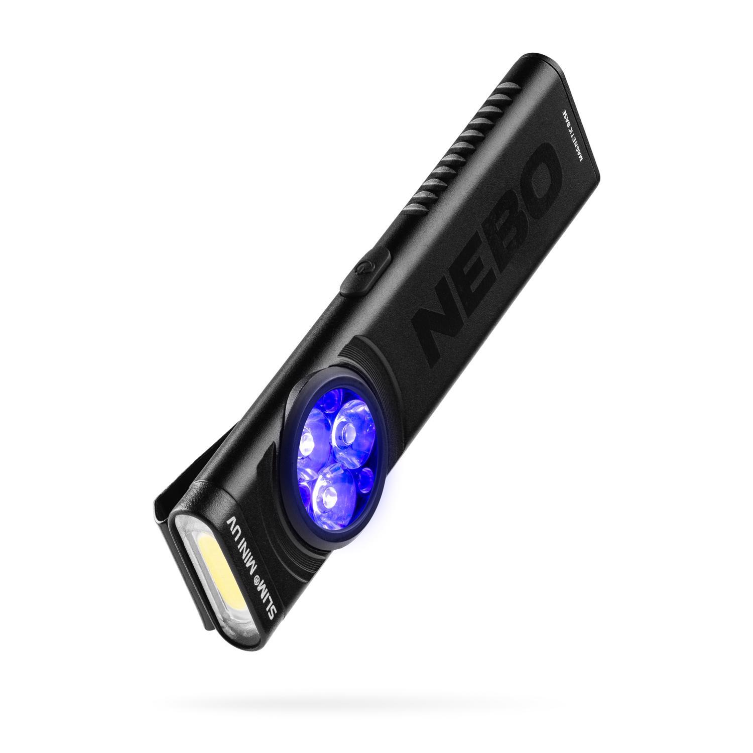 nebo flashlight 5561 Mini Larry 500 It is designed to withstand impacts and the rigors of daily use It features a powerful 500 lumen LED flashlight and a 450 lumen COB work light with four distinct modes from focused spotlighting to broad area illumination NEBO Davinci 1000-Lumen 4 Modes