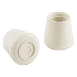 Shepherd Hardware Rubber Leg Tip White Round 1 in. W 4 pk