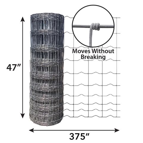 FarmGard 47 in. H X 330 ft. L Steel Field Fencing Gray Mfr
