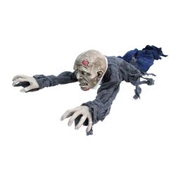 Haunted Hill Farm Animatronic Crawling Zombie with Lights and Sound Halloween Decor