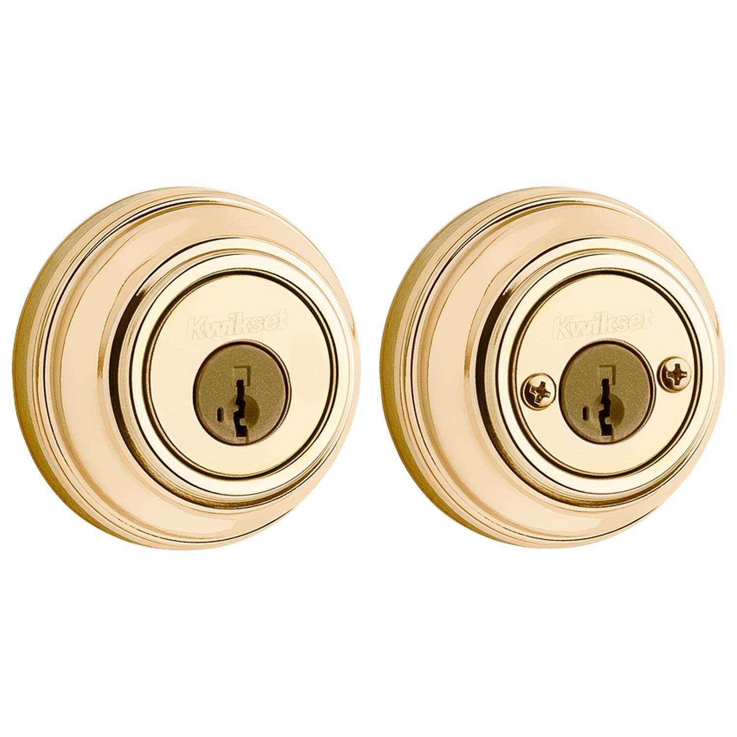 Photos - Furniture Hardware Kwikset SmartKey Polished Brass Metal Deadbolt 99850-071