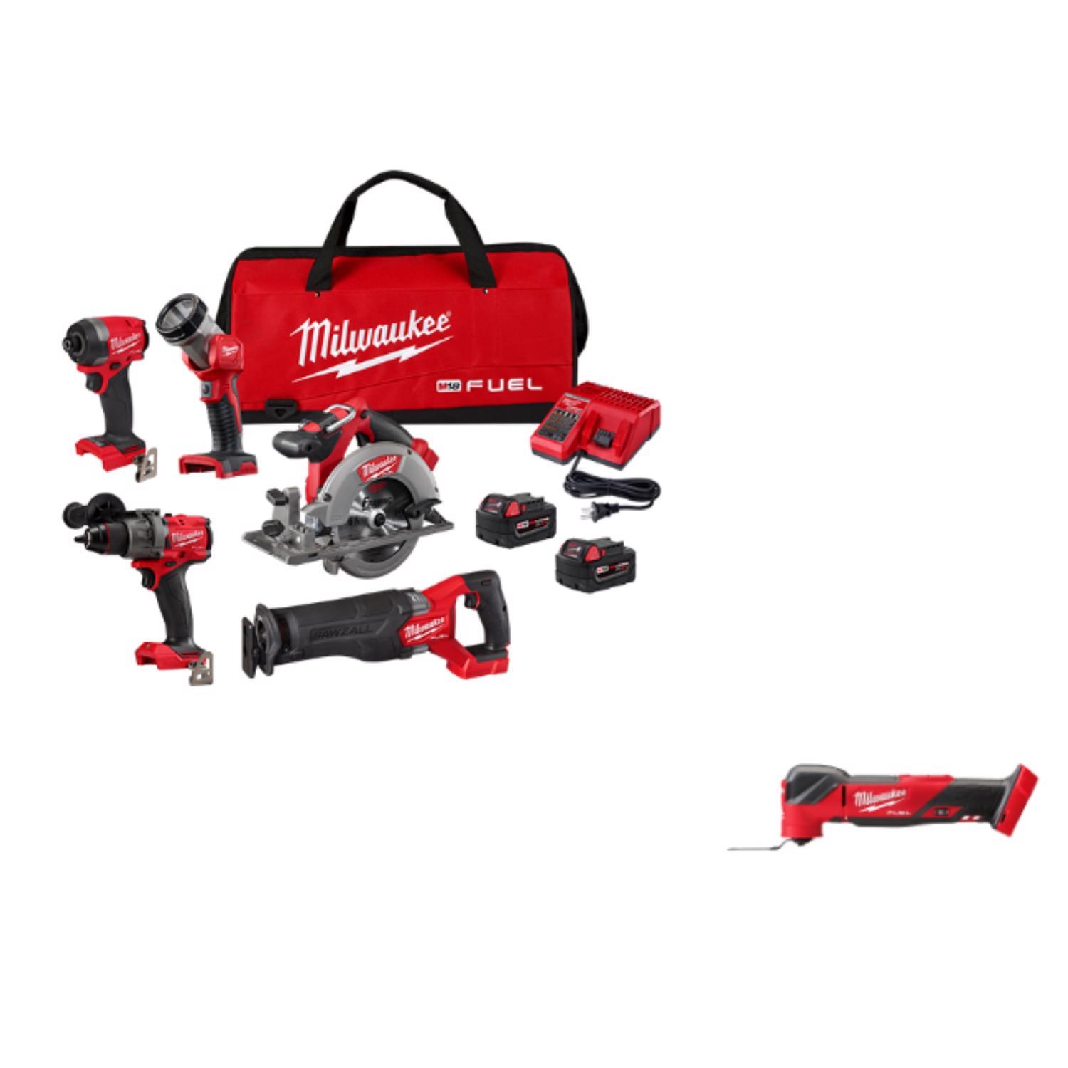 Milwaukee M18 FUEL 6-Tool Combo Kit with Brushless Oscillating Multi-Tool Bare Tool
