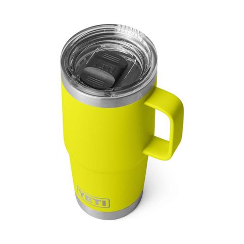 YETI Rambler 20 oz Firefly Yellow BPA Free Travel Mug Mfr