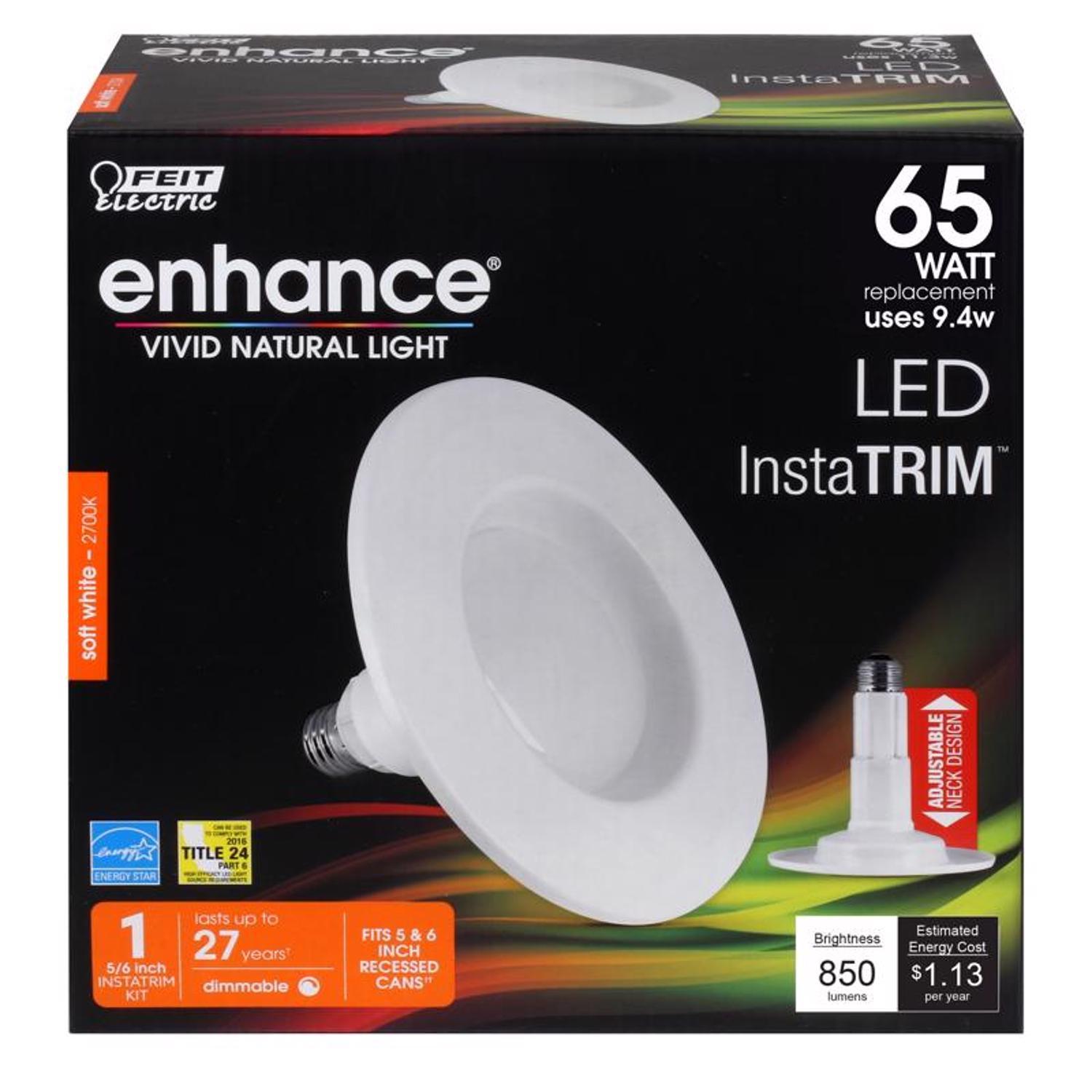 Photos - Light Bulb Enhance Feit LED Retrofits White 7.5 in. W LED Retrofit Kit 11.3 W LEDR56/927CAMED 