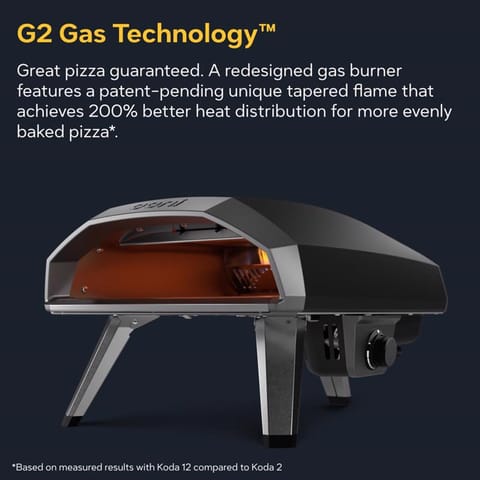 Tomoko Koda/2 Ooni Koda 2 Propane Gas Outdoor Pizza Oven Foundry Black Mfr# UU