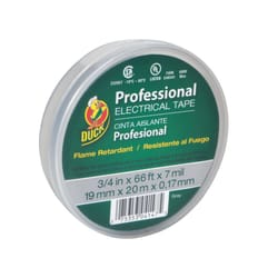 Duck 3/4 in. W X 66 ft. L Gray Vinyl Electrical Tape