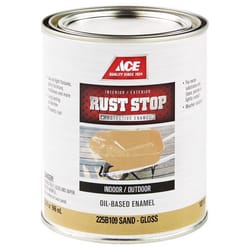 Ace Rust Stop Indoor and Outdoor Sand Oil-Based Enamel Rust Prevention Paint 1 qt