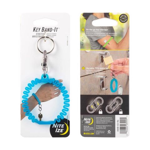 Nite Ize Key Band-It Plastic Blue Wristband Key Ring Mfr# KWB-03