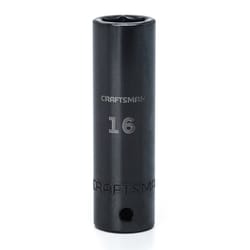 CRAFTSMAN 16 mm X 1/2 in. drive Metric 6 Point Deep Impact Socket 1 pc
