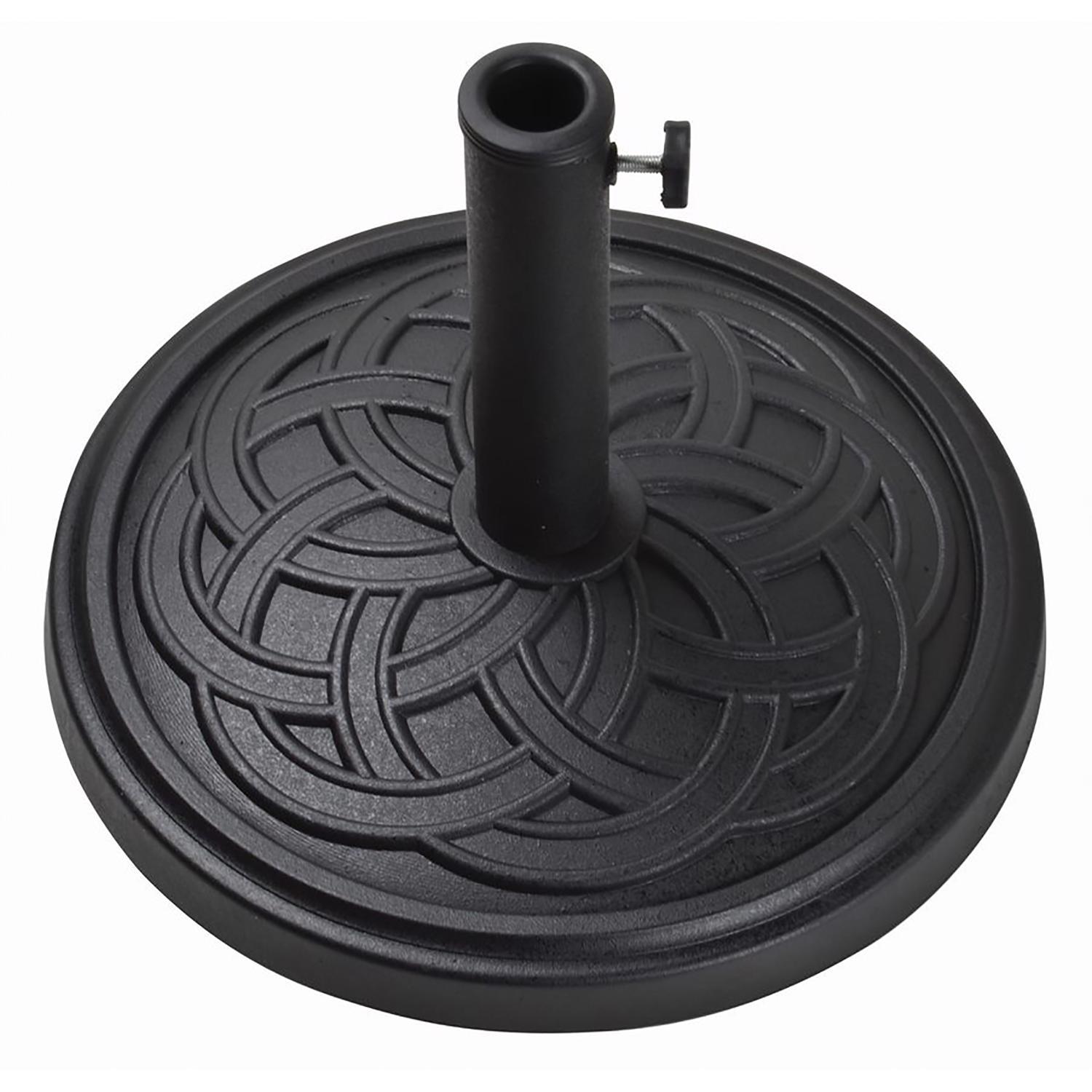 Ace Hardware Bond Black Ribbon Envirostone Umbrella Base