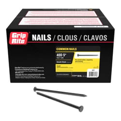Grip-Rite 40D 5 in. Common Bright Steel Nail Flat Head 50 lb