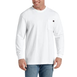 Dickies LT Long Sleeve Men's Crew Neck White Tee Shirt