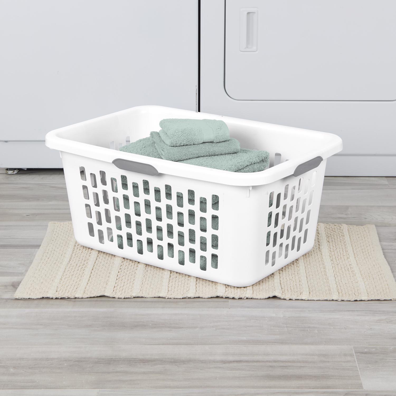 Sterilite White Plastic Laundry Basket Mfr# 12028006 - Ace Hardware