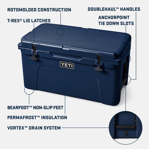 YETI Tundra 65 Navy 48 qt Hard Cooler Mfr# 10065200000 - Ace Hardware
