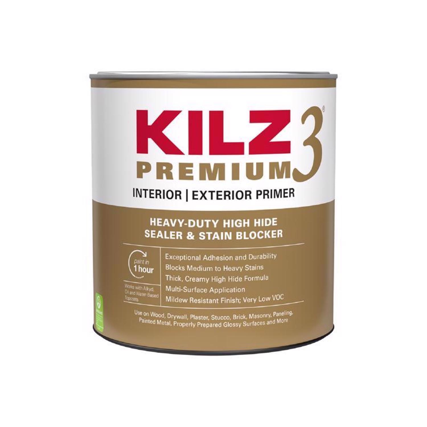 3 Premium Flat Water Based Stain Blocking Primer 1 qt